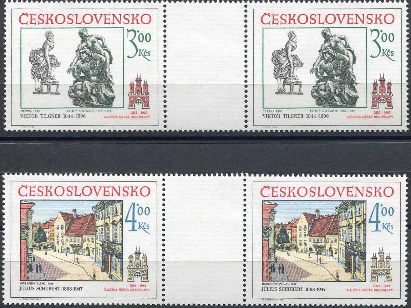 (1983) č. 2611 - 2612 ** - S - Československo - Bratislavské historické motivy 1983