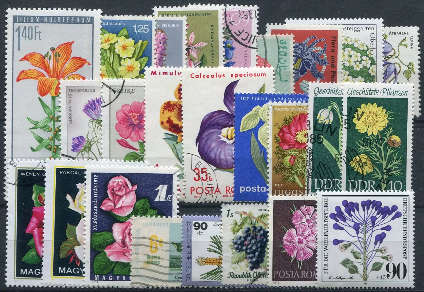 Packung mit Briefmarken - FLORA 25 Stück