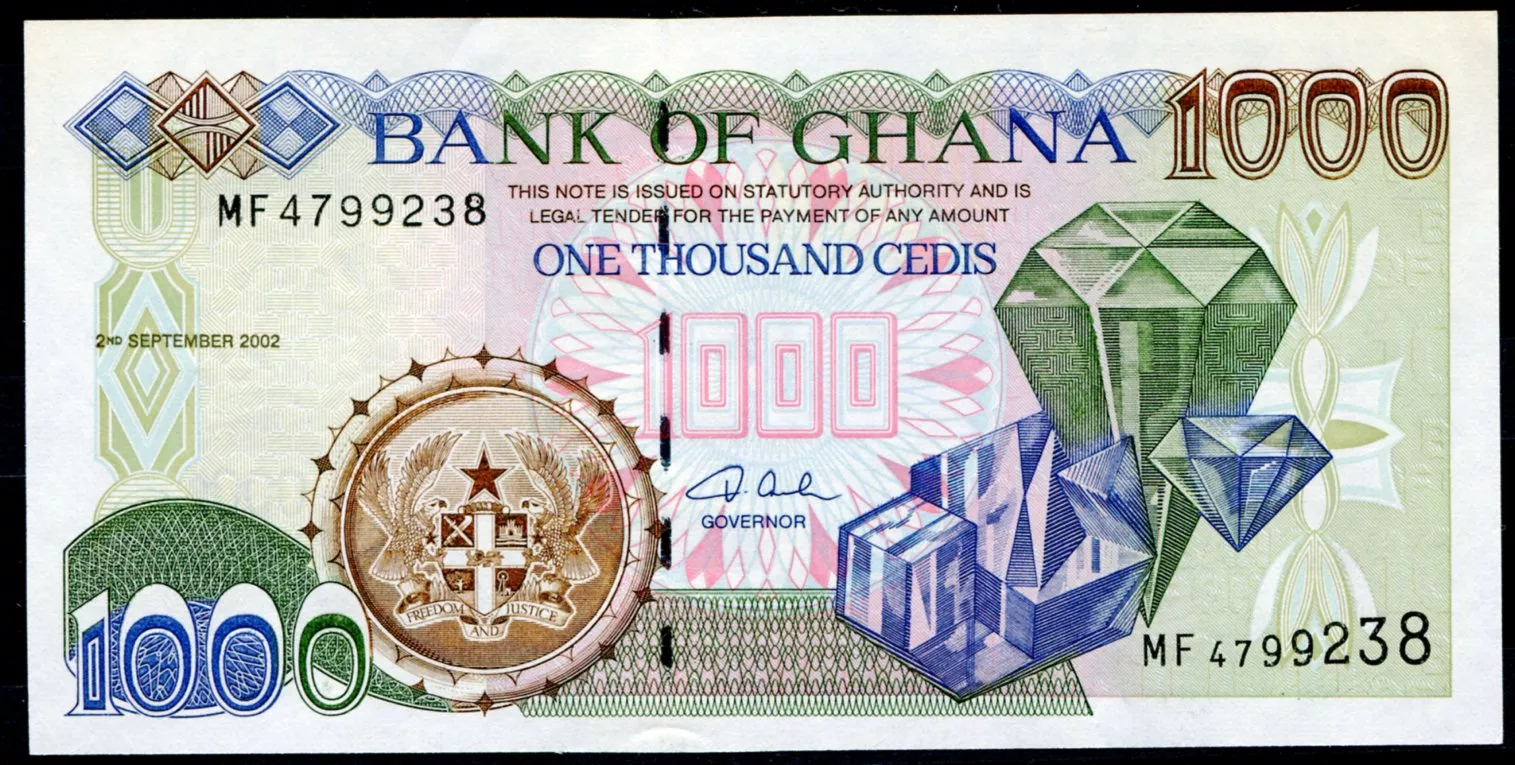 Ghana (P 32h) 1000 cedis (2002) - UNC