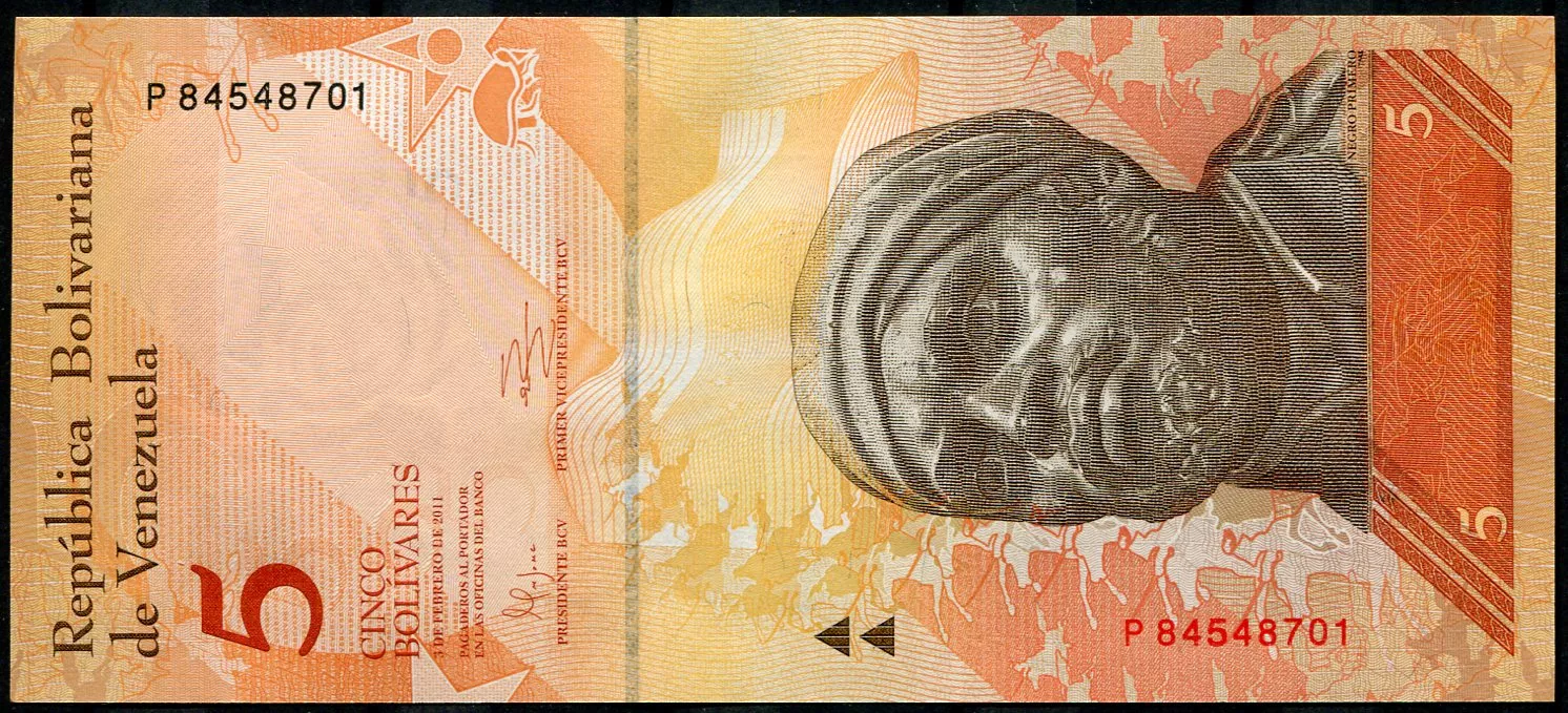 Venezuela (P 89d) - 5 bolivares (3.2.2011) - UNC