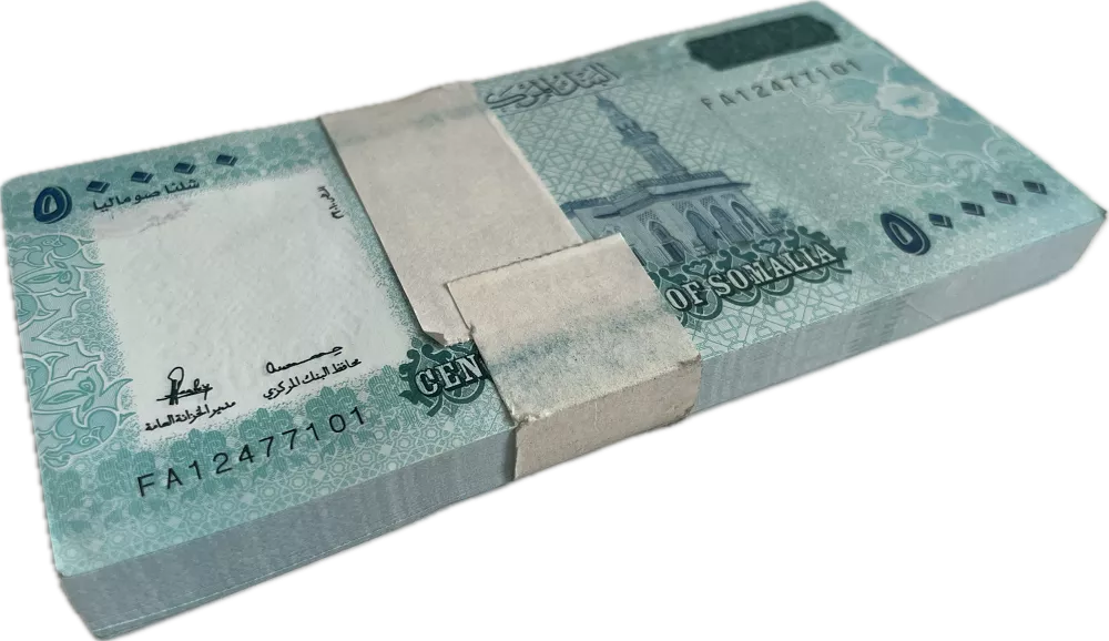 100x Somálsko (P 43a) 50 000 Shillings (2010) - UNC