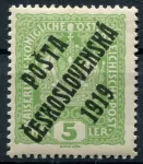 (1919) MiNr. 41 ** - Tschechoslowakei - Tschechoslowakische Post 1919, Überdruck I. Typ