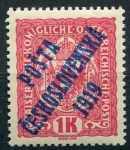 (1919) MiNr. 50a ** - Tschechoslowakei - Tschechoslowakische Post 1919, Überdruck I. Typ