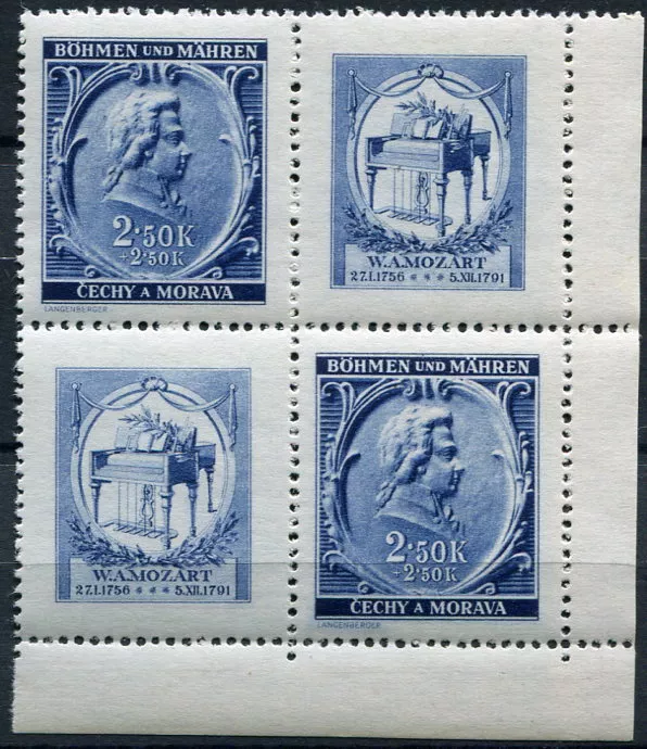 (1941) č. 71 ** - B.ü.M. (VK- 20, PDR) - W. A. Mozart - 150. výročí úmrtí