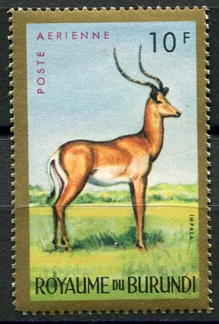 (1964) MiNr. 104 A ** - Burundi - Letecká známka - Antilopa