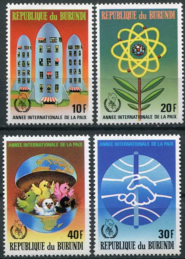 (1987) MiNr. 1684 - 1687 ** - Burundi - Mezinárodní rok míru