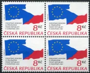 (1995) MiNr 62 ** (4-er) - Tschechische Rep. - Assoziierungsabkommen - VV - ohne Druck in schwarz