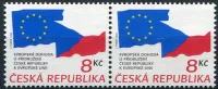 (1995) MiNr 62 ** (2-er) - Tschechische Rep. - Assoziierungsabkommen - VV - ohne Druck in schwarz