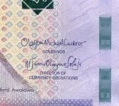 Nigerie (P 41e) 100 NAIRA (2024) - podpis vzor