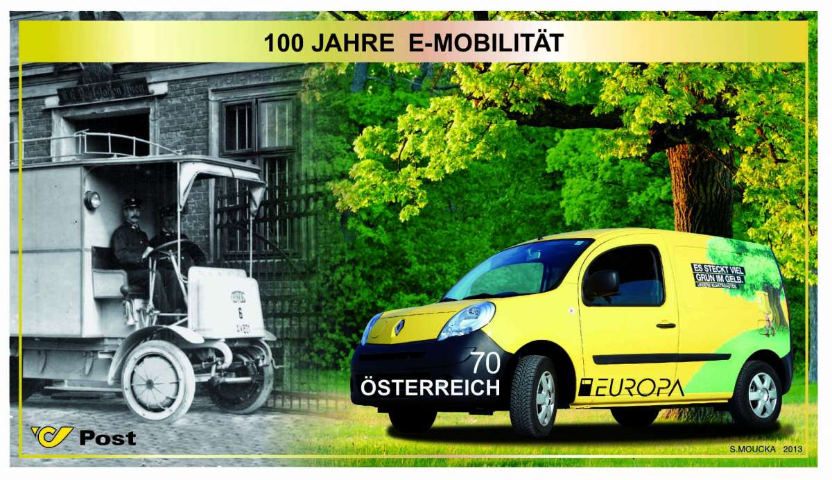 (2013) MiNr. 3070 ** - Österreich - BLOCK 75 - EUROPA 2013 "Postfahrzeuge"