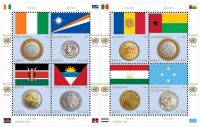 (2013) MiNr. 838 - 845 ** - Kleibogen - UNO Genf - Münzen und Flaggen 2013