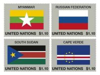 Známky OSN - vlajky