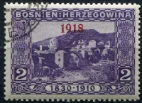 (1918) MiNr. 147 - O - Bosnien und Herzegowina (Österreich-Ungarn) - Brücke in Mostar - Nachdruck 1918