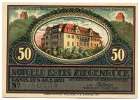 (1921) Ranis - Ziegenrück - 50 Pfening (UNC)