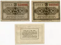 (1922) Mecklenburg-Schwerin - 25 Pfening (UNC)