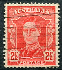 (1941) MiNr. 166 (O) - Australien - König Georg VI. (1895-1952) (1941) MiNr. 166 (O) - Austrálie - Král Jiří VI. (1895–1952)