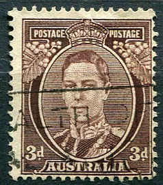 (1941) MiNr. A143C (O) - Australien - König Georg VI. (1895-1952) (1941) MiNr. A143C (O) - Austrálie - Král Jiří VI. (1895–1952)