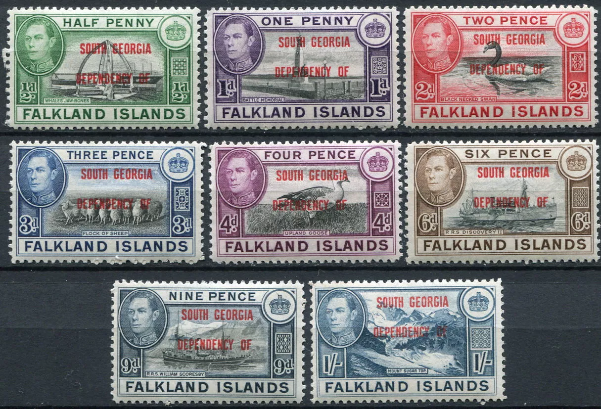 (1944) MiNr. B 1-8 ** - Falklandy - South Georgia dependency - kompletní série