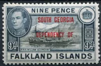 (1944) MiNr. B7 ** - Falklandy - South Georgia dependency - loď