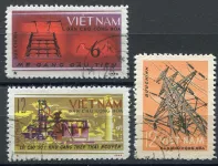 (1964) MiNr. 293 - 295 - O - Nordvietnam - Erster Fünf-Jahres-Plan (V.)