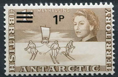 (1971) MiNr. 26 ** - Britská antarktická území - lyžaři s nákladem (přetisk)