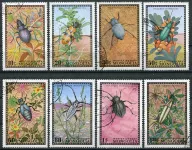 (1972) MiNr. 685 - 692 - O - Mongolei - Käfer (1972) MiNr. 685 - 692 - O - Mongolsko - Brouci