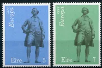 (1974) MiNr. 302 - 303 ** - Irland - Europa - Statuen
