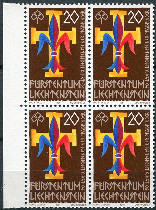 (1981) MiNr. 773 ** (4-bl) - Lichtenštejnsko - Skauting