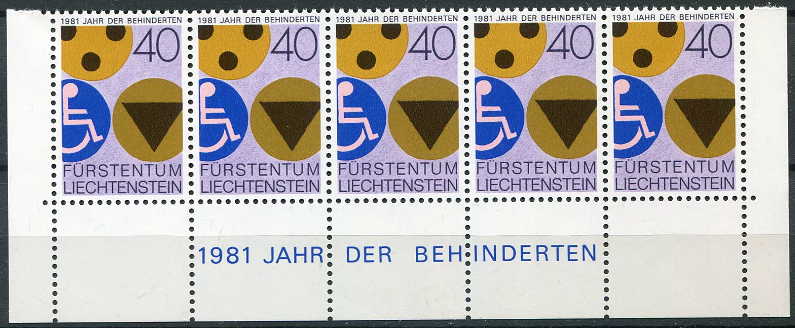 (1981) MiNr. 774 ** (5-er) - Liechtenstein - Internationales Jahr der Behinderten (1981) MiNr. 774 ** (5-pá) - Lichtenštejnsko - Mezinárodní rok invalidů