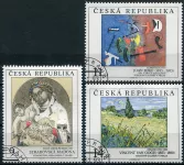 (1993) MiNr. 26 + 27 + 29 - O - Tschechische Republik - Kunst (1993)