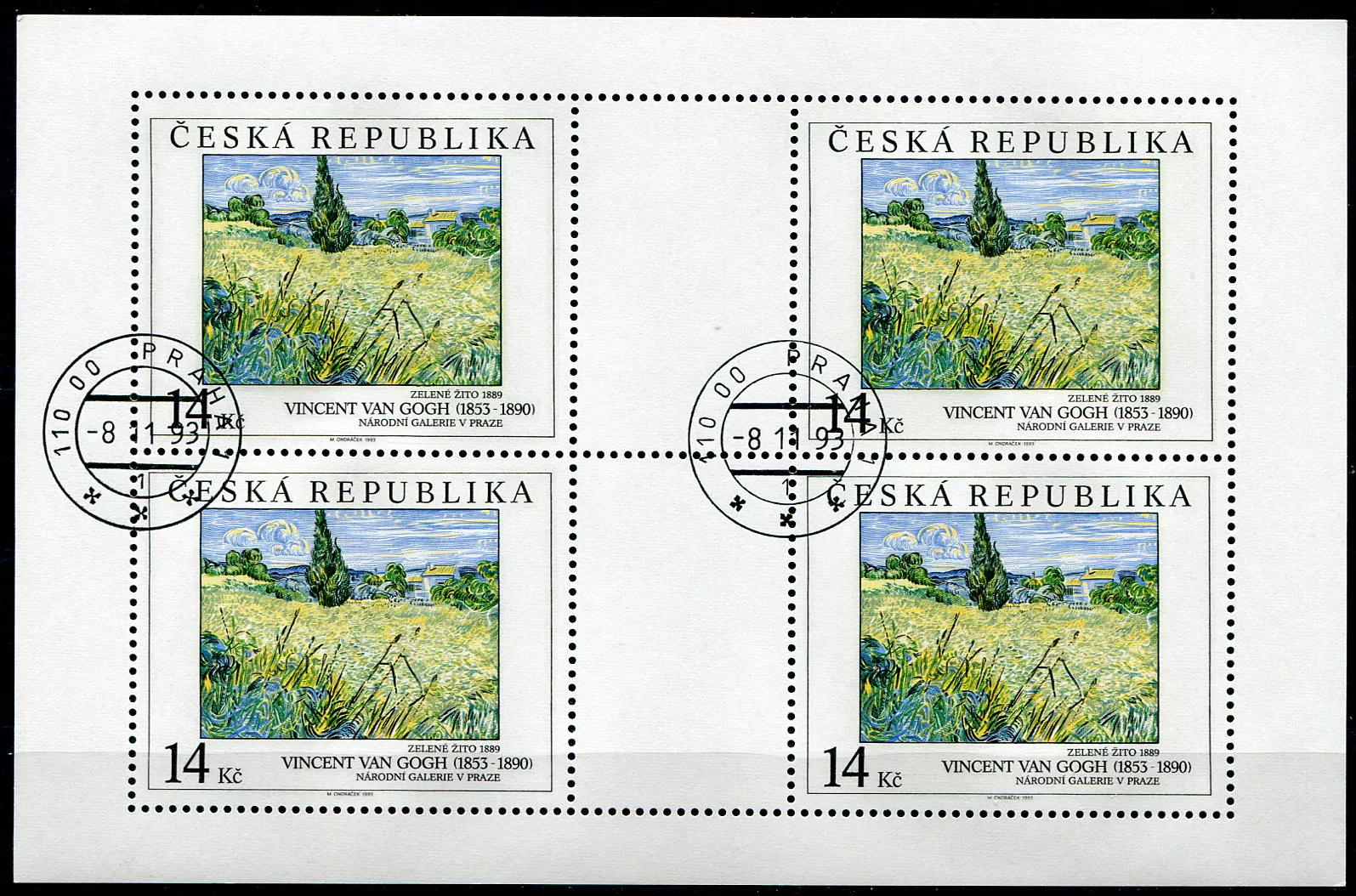 (1993) Pof. PL 29 - O - Česká republika - Green Rye (1889)
