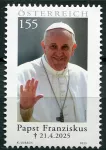 (2025) MiNr. 3898 ** - Rakousko - Úmrtí papeže Františka (+ 21.4.2025)