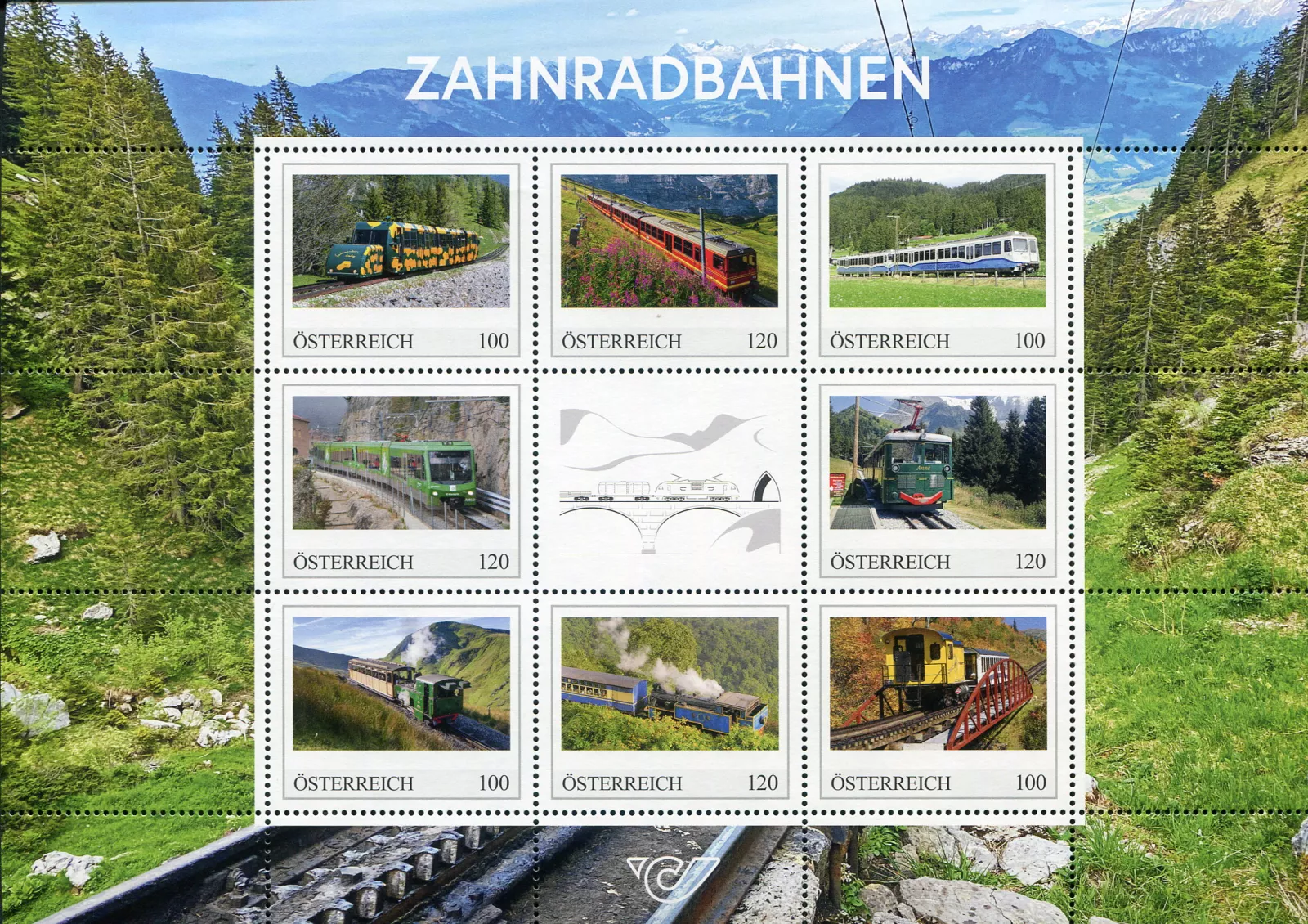 (2025) Rakousko - železnice Zahnradbahnen (blok 8 zn.)