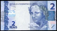 Brasilien (P 252 f) 2 Reais (2023) - UNC Brazílie (P 252 f) 2 Reais (2023) - UNC