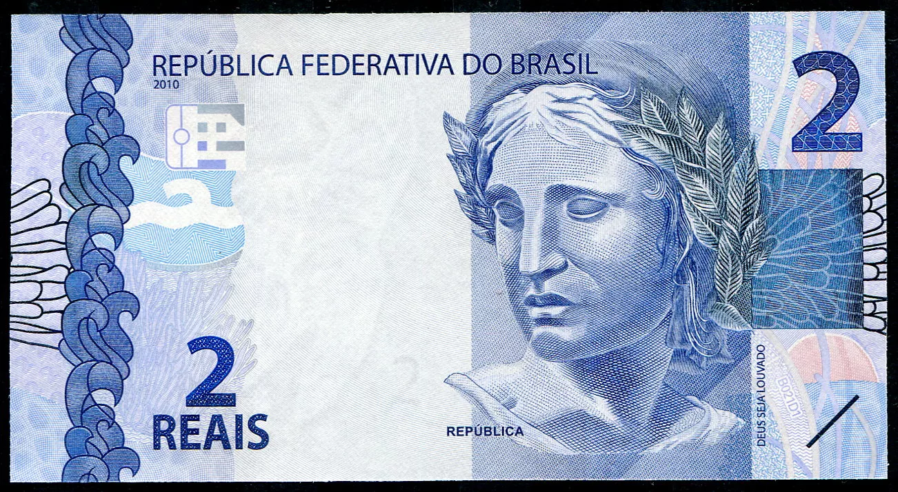 Brasilien (P 252 f) 2 Reais (2023) - UNC Brazílie (P 252 f) 2 Reais (2023) - UNC