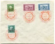 Tschechoslowakei - Brief - inkl. Briefmarke "Wo ist meine Heimat"; PRAG 10 Schloss; J. K. Tyl, F. Škroup a,b,c,d