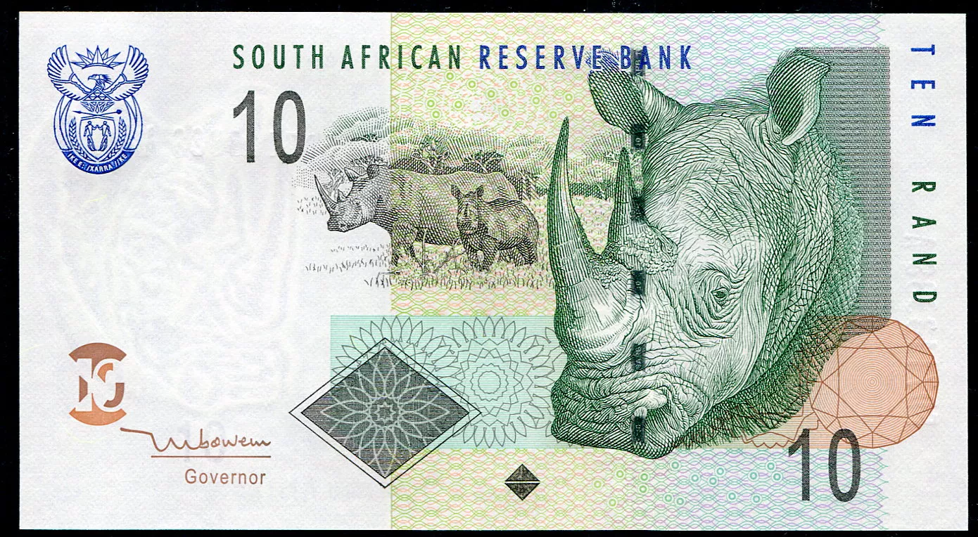 J.A.R. (P 128) 10 RAND Banknote (2005) - UNC J.A.R. (P 128) 10 RAND (2005) - UNC