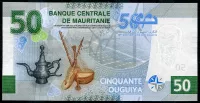Mauretanien (P 29c) 50 OUGIYA Banknote (2023) - UNC Mauretánie (P 29c) 50 OUGIYA (2023) - UNC pamětní