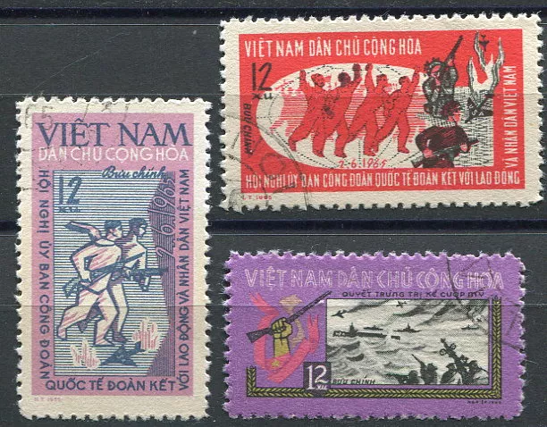 (1965) MiNr. 366 - 368 - O - Severní Vietnam - Vítězní jižané